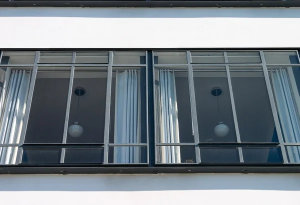 Bauhaus Dessau windows and lamps — Stock Photo, Image