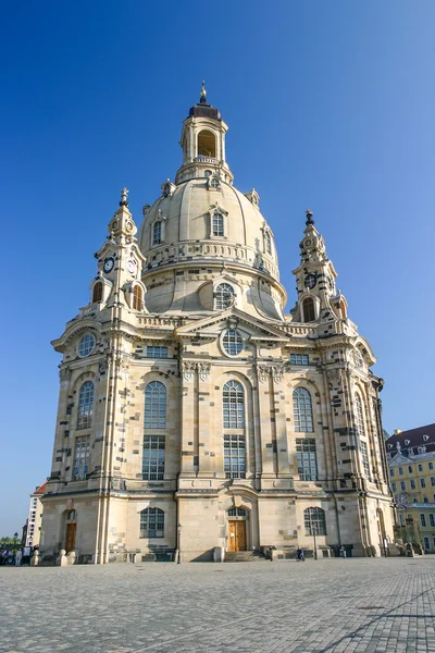 Frauenkirche w Dreźnie pionowe Zdjęcie Stockowe