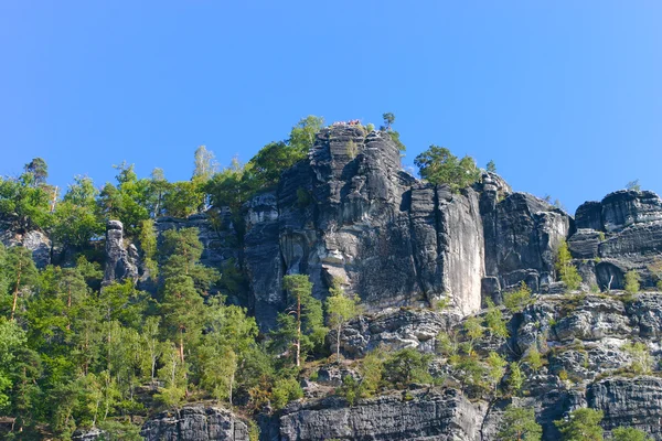 Rocas en Elbsandsteingebirge Sajonia Alemania — Foto de Stock