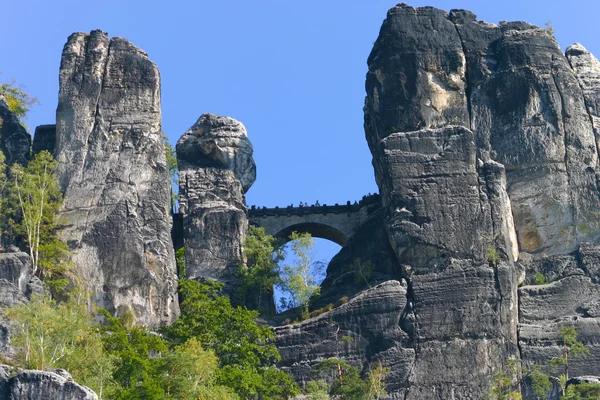 Bastei at Elbsandsteingebirge Saxony Germany — Stock Photo, Image