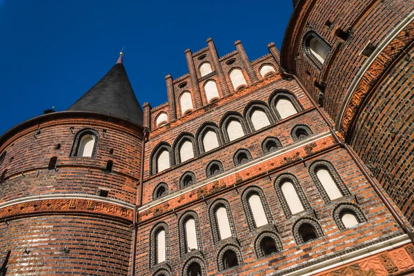 Holstentor Luebeck detalhe — Fotografia de Stock