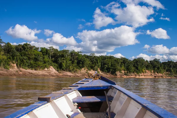 Perulu rainforrest içinde tekne
