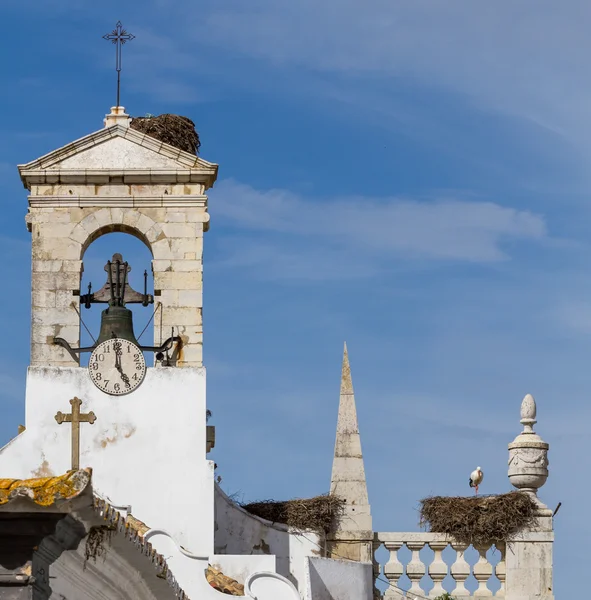 Telhados com cegonha — Fotografia de Stock