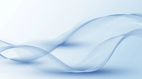 Modèle Abstrait Lignes Écoulement Dynamique Bleu Sur Fond Blanc Illustration — Image vectorielle