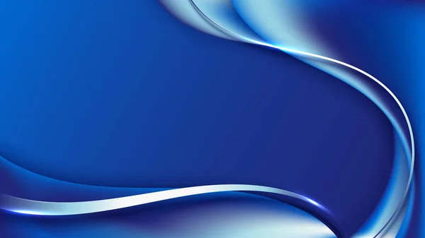 Abstract Template Blauwe Vloeistof Gradiënt Vormen Met Golflijnen Blauwe Achtergrond — Stockvector