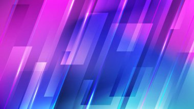 Soyut teknoloji fütüristik konsept geometrik desen canlı renk arkaplanı. Vektör illüstrasyonu