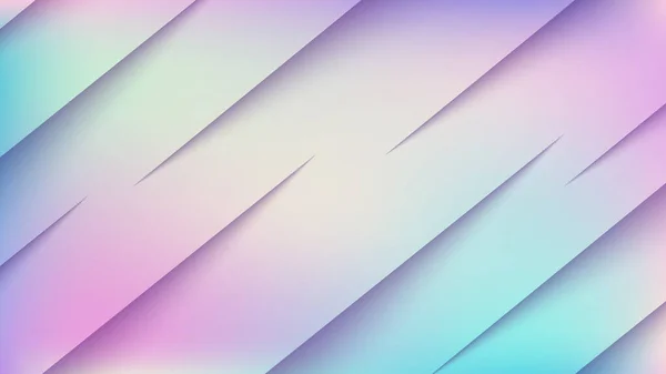 Abstrakt Holografisk Färg Suddig Bakgrund Diagonala Linjer Papper Snitt Modern — Stock vektor