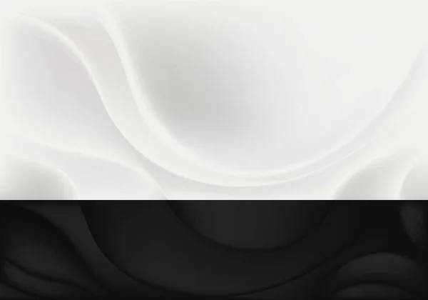 Abstrait Élégant Pli Ondulé Noir Blanc Lignes Tissu Soie Fond — Image vectorielle