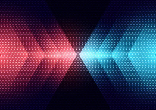 Technologie Abstraite Concept Futuriste Flèches Lumière Rouge Bleue Sur Fond — Image vectorielle