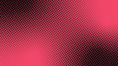 Abstract dotted halftone style on pink background. Vector illustration