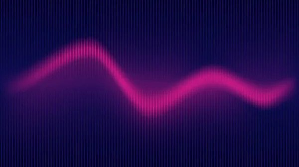 Onde Sonore Rose Abstraite Floue Sur Fond Bleu Concept Technologie — Image vectorielle
