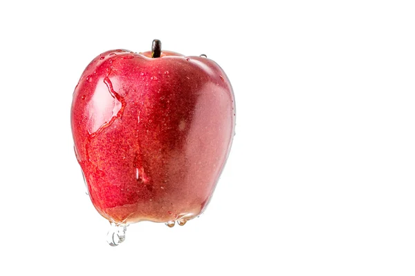 Apple vallende druppels — Stockfoto