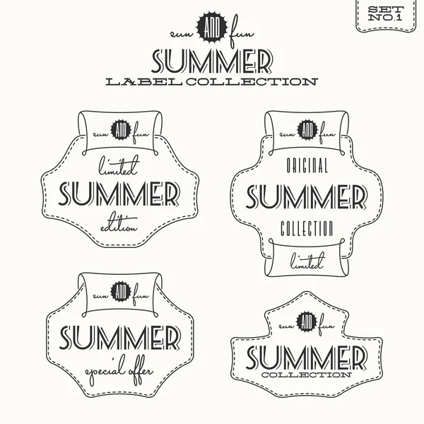 Coleção de etiquetas de verão — Vetor de Stock