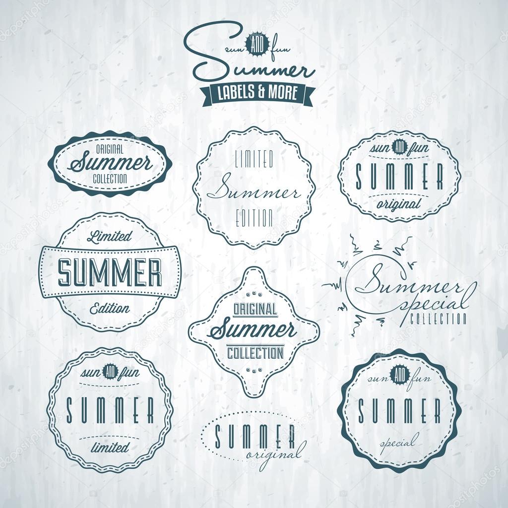 Vintage summer labels