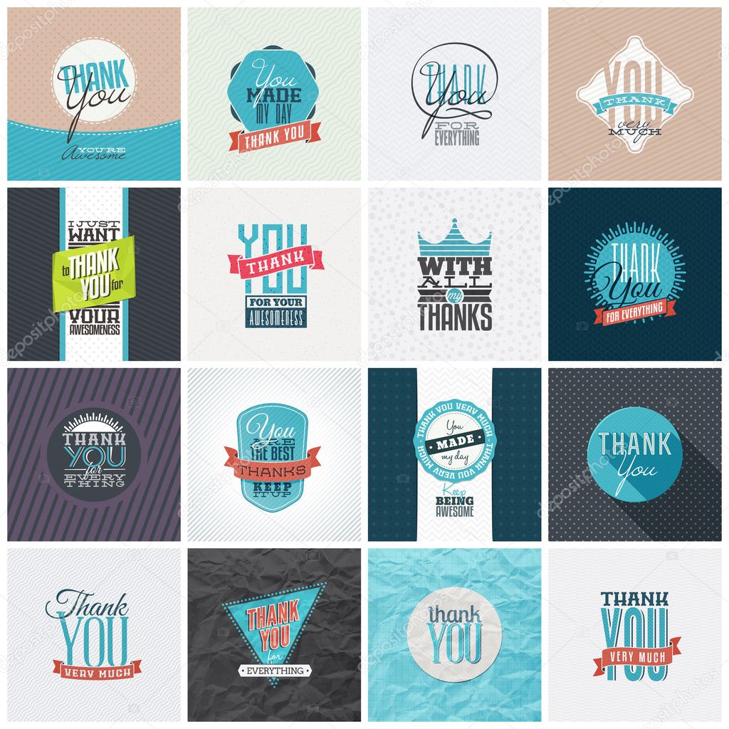 Collection of Thank You Card Designs