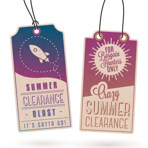 Étiquettes de vente d'été — Image vectorielle
