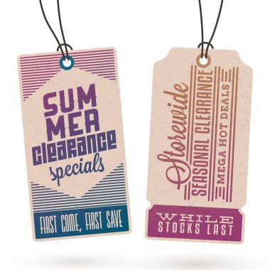 Satış asmak Etiketler yaz