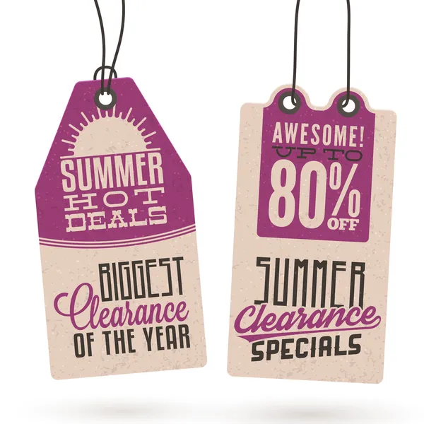 Sommersalg Hang Tags – stockvektor