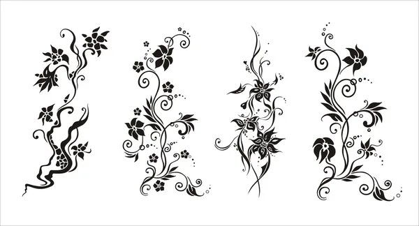 Vector gráfico flores abstractas ornamento — Archivo Imágenes Vectoriales