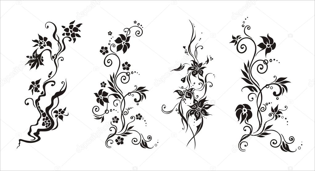 graphic vector abstract flower ornament