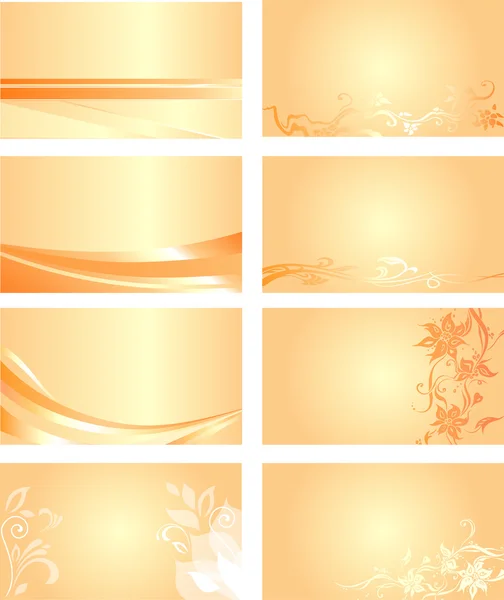橙色名片背景 — 图库矢量图片