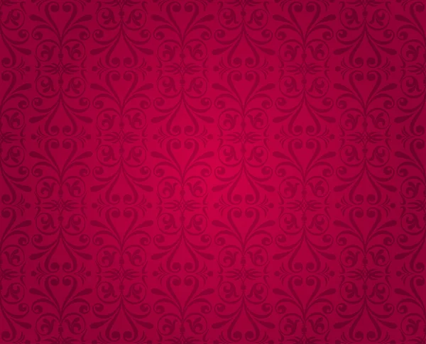 Kertas dinding vintage merah - Stok Vektor