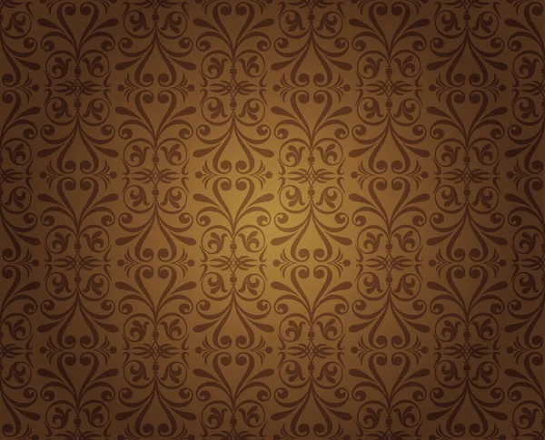 Dark brown vintage wallpaper design — Stock Vector