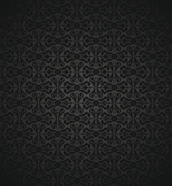 黒のビンテージ壁紙の背景デザイン — ストックベクタ