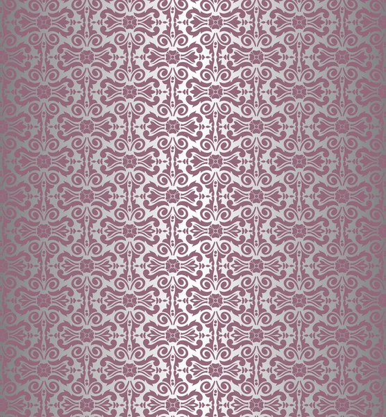 Roze & zilveren vintage wallpaper — Stockvector