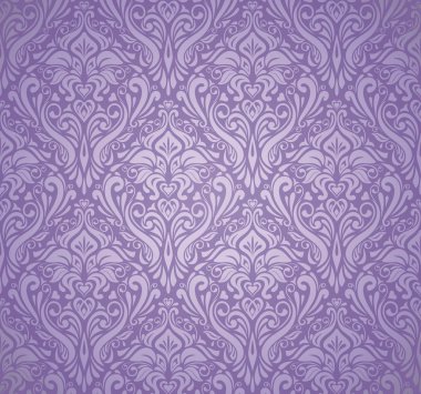 violet & silver vintage wallpaper
