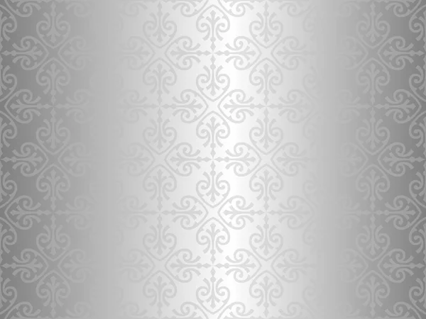 Zilveren luxe vintage wallpaper — Stockvector