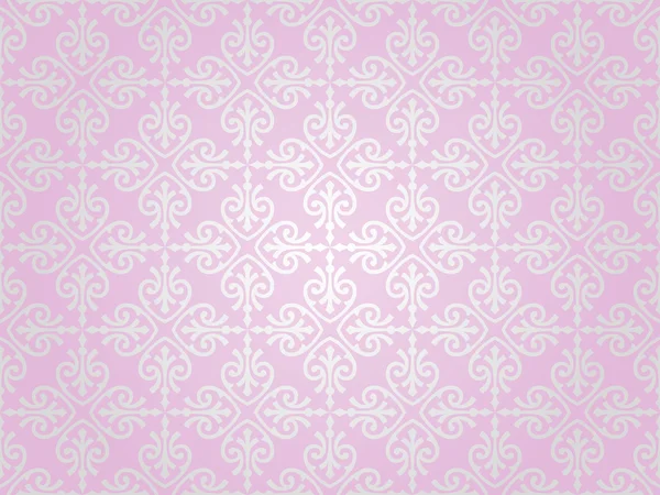 Pink & silver vintage wallpaper background design — Stock Vector