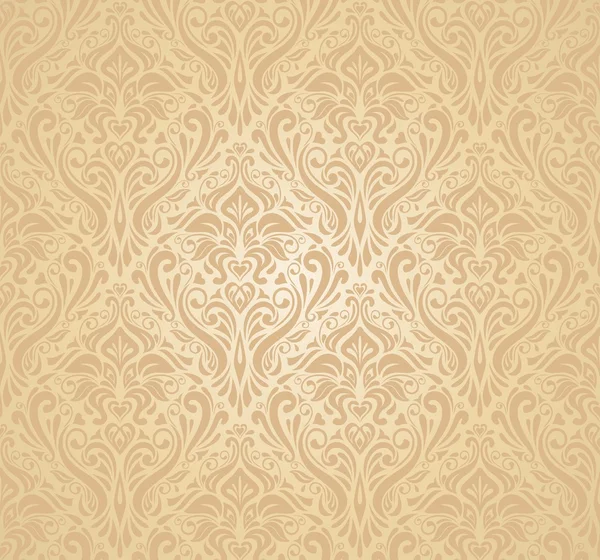 Zachte perzik vintage wallpaper — Stockvector