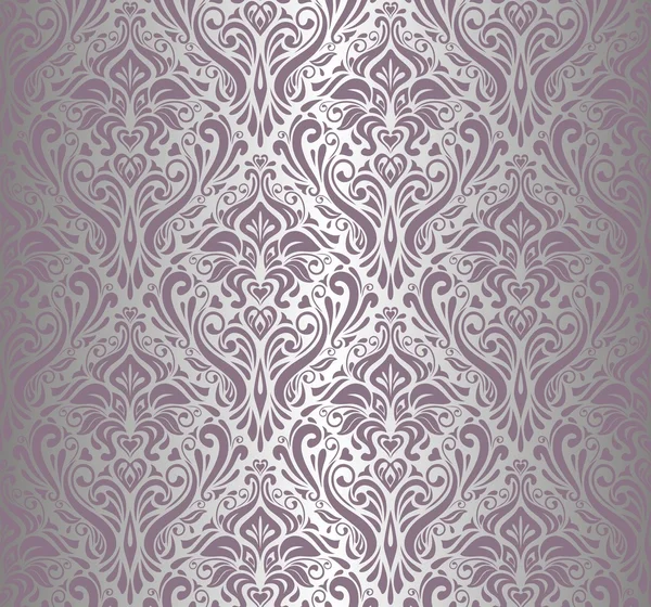 Violeta & prata vintage papel de parede — Vetor de Stock