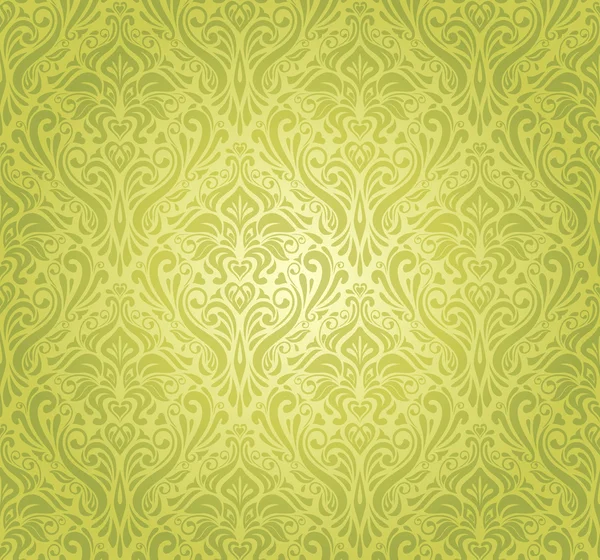 Green vintage wallpaper design — Stock Vector