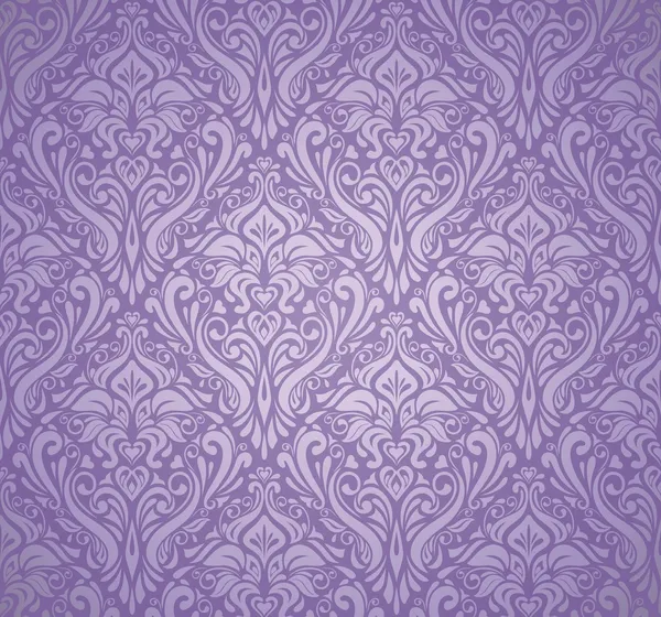 Violet & zilveren vintage wallpaper — Stockvector