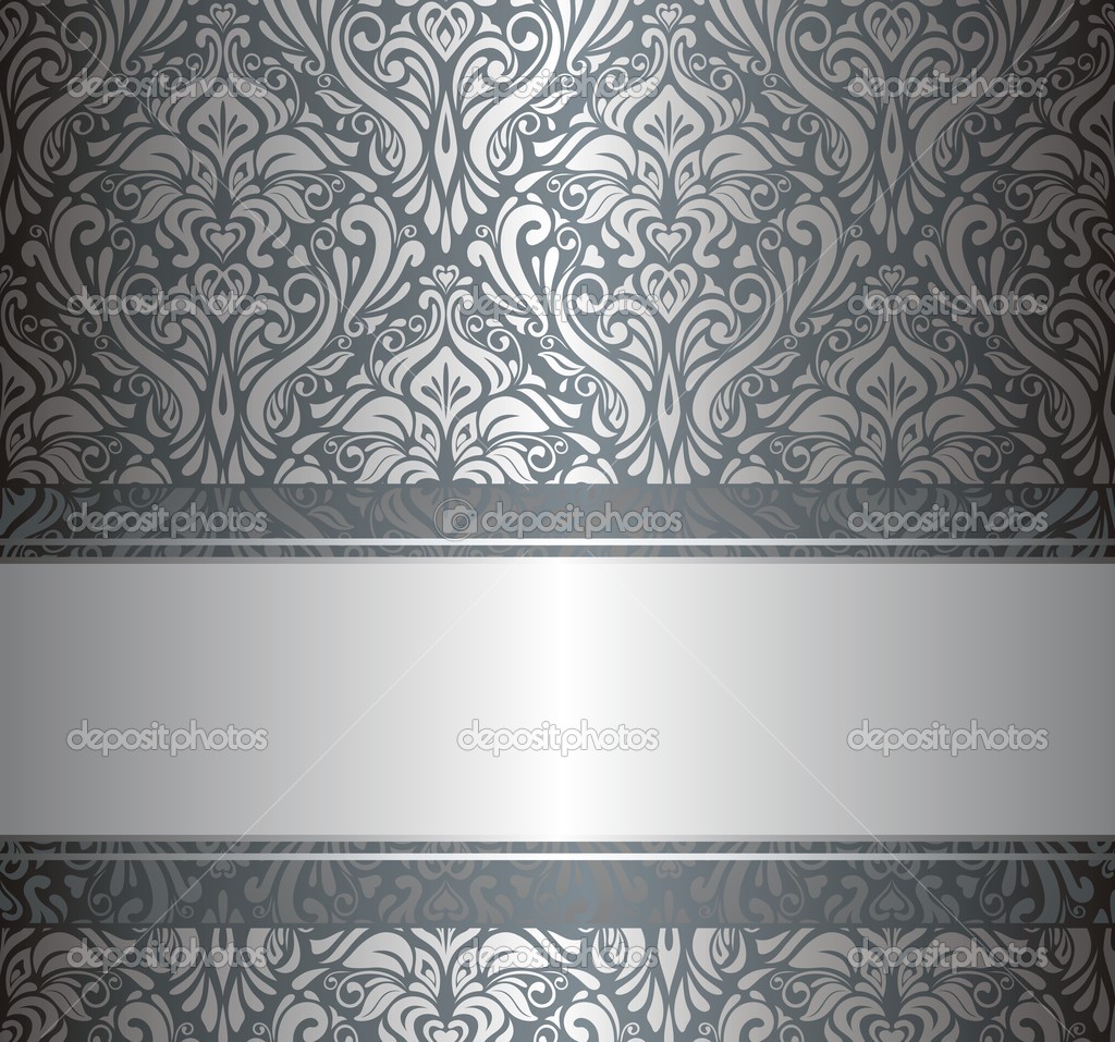 Silver luxury vintage wallpaper Stock Vector Image by ©erinvilar 23884899