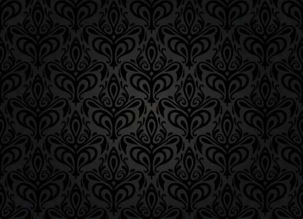 Preto vintage wallpaper fundo design — Vetor de Stock