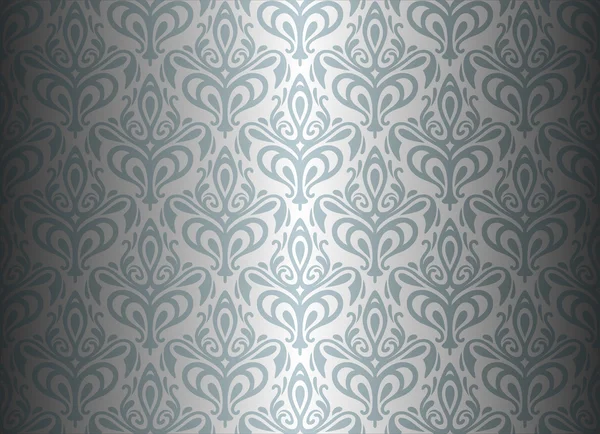 Zilveren luxe vintage wallpaper — Stockvector