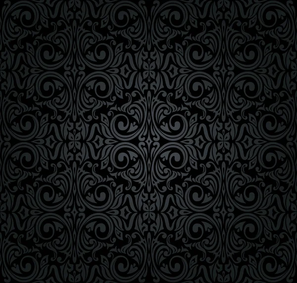 Black vintage wallpaper background design — Stock Vector