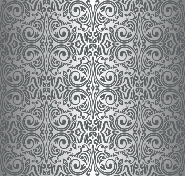 Zilveren luxe vintage wallpaper — Stockvector