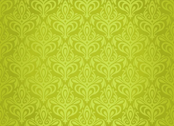 Green vintage wallpaper design — Stock Vector