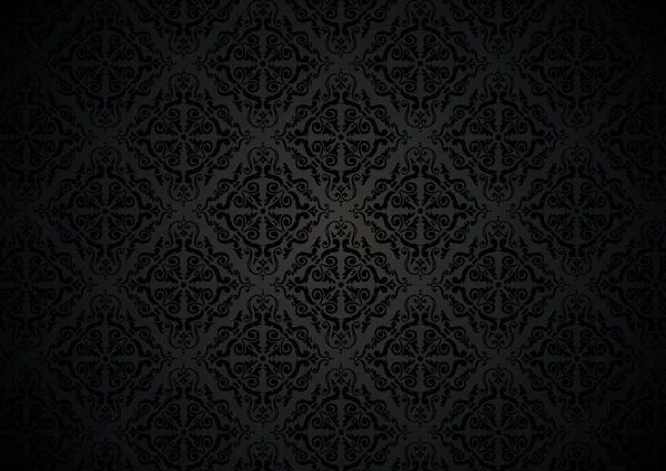 Чорний старовинний дизайн фону шпалер — стоковий вектор