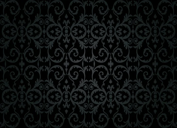 Black vintage wallpaper background design — Stock Vector