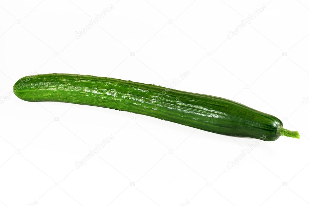 fresh green cucumber isolated