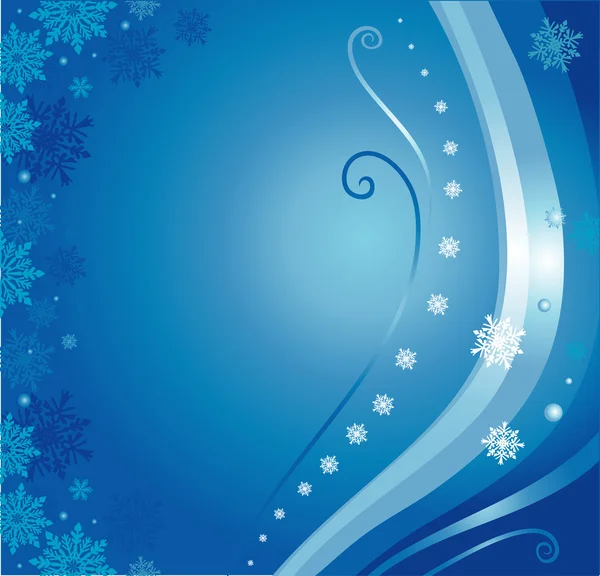 Noel kartı arka plan mavi — Stok Vektör