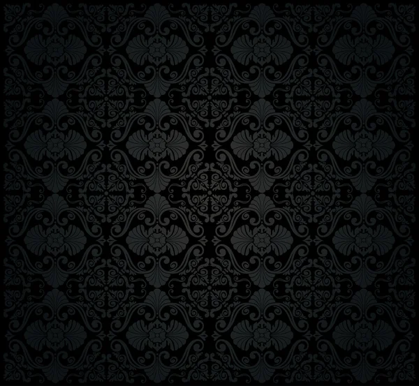 Black vintage wallpaper background design — Stock Vector