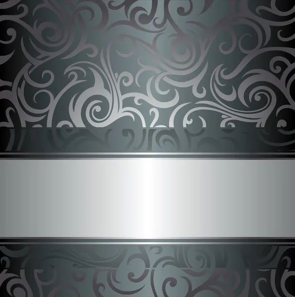 Stříbrný luxusní vinobraní tapety — Stockový vektor