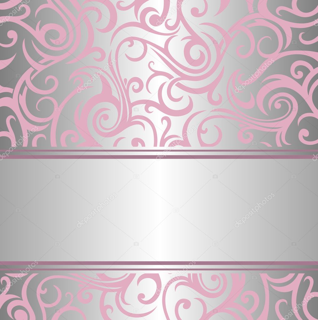 Pink & silver invitation
