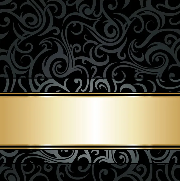 Black luxury vintage background — Stock Vector